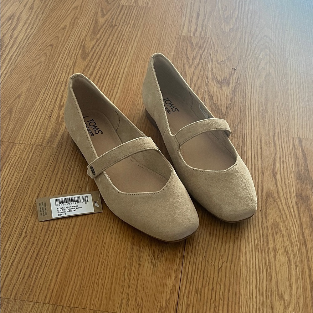 TOMS Women's Beige Suede Loafers